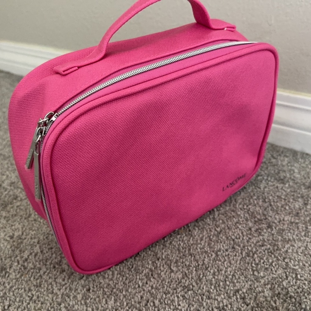 New Lancome Zippered Makeup Cosmetic Bag 10*8*3 sz